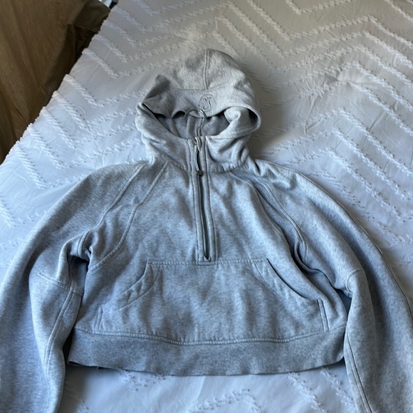 lululemon athletica Tops - Lululemon Scuba Half Zip Hoodie in Heather Grey
